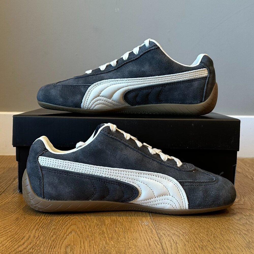 PUMA Women’s Speedcat Faded Sneakers (Cast Iron/Alpine Snow) - Picture 14 of 16